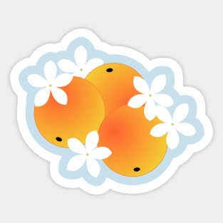 Oranges and Orange Blossoms Sticker